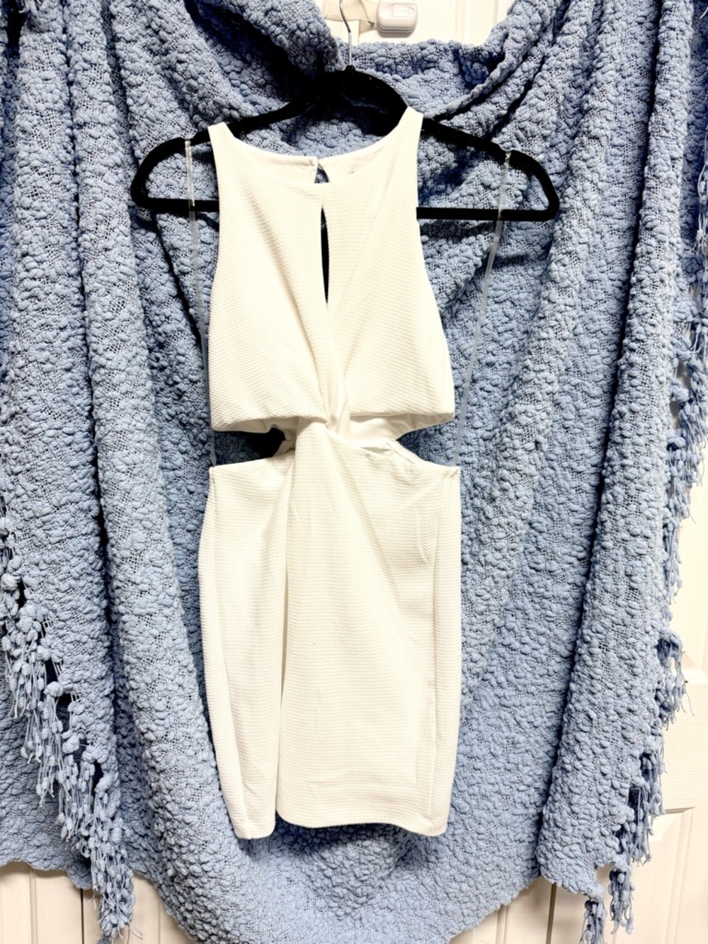 wild fable White Cutout Twist Bodycon Mini Dress